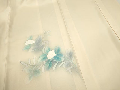 平和屋着物▽訪問着 単衣 枝花文 暈し染め 正絹 逸品 CABF3032ze
