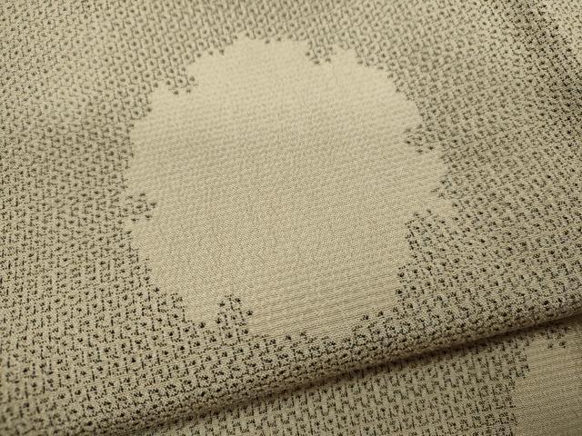 平和屋着物▽本塩沢　単衣　110亀甲　雪輪重ね　正絹　逸品　CABF3035ze