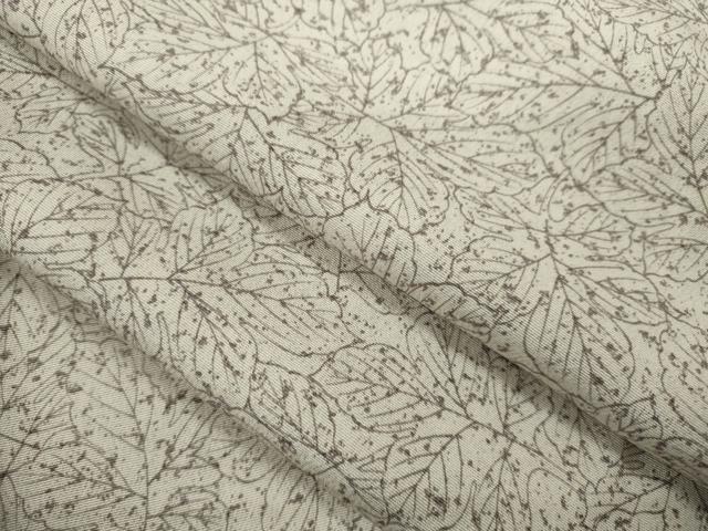 平和屋着物▽上質な小紋　単衣　葉尽くし　たたき染め　正絹　逸品　CABF3036ze
