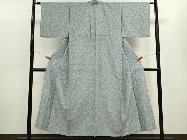 平和屋着物▽上質な小紋　単衣　更紗花唐草文　正絹　逸品　CABF3039ze