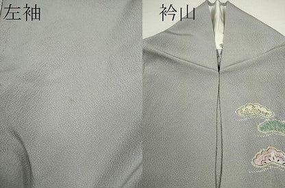 平和屋着物▽訪問着　単衣　辻が花　たたき染め　金彩　正絹　逸品　CABF3047ze