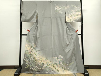平和屋着物▽訪問着　単衣　辻が花　たたき染め　金彩　正絹　逸品　CABF3047ze