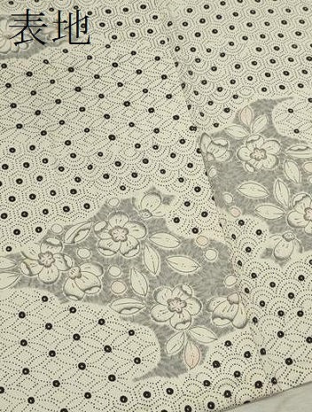 平和屋着物▽上質な小紋　単衣　辻が花　切嵌吉祥文　正絹　逸品　CABF3049ze