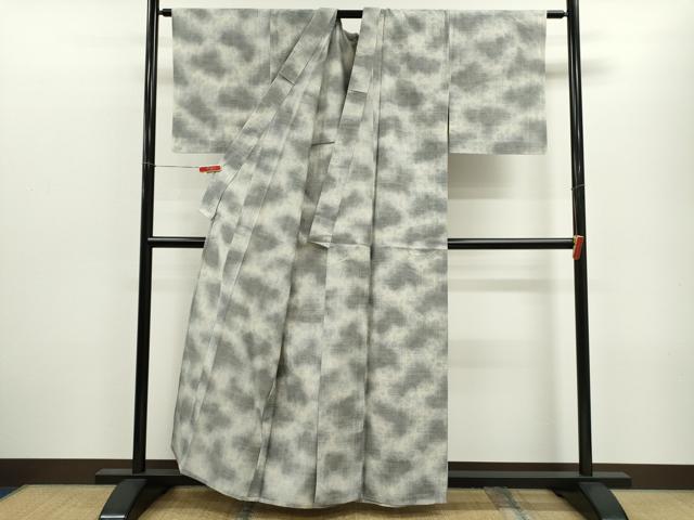 平和屋着物▽上質な紬 　単衣　 舞花文　正絹　逸品　未使用　CABF3050ze