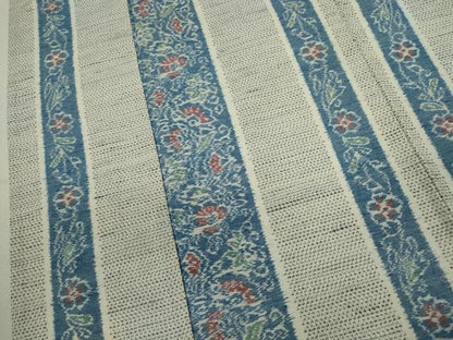 平和屋着物▽上質な紬　単衣　花唐草間道　正絹　逸品　CABF3051ze