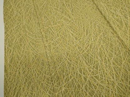 平和屋着物▽上質な小紋　単衣　草木文　正絹　逸品　CABF3053ze