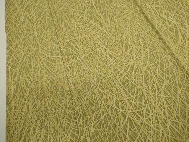 平和屋着物▽上質な小紋　単衣　草木文　正絹　逸品　CABF3053ze