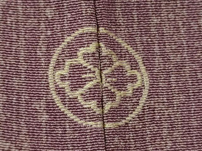 平和屋着物▽上質な小紋　単衣　縞　たたき染め　正絹　逸品　CABF3064ze