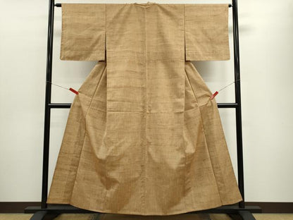 平和屋着物▽上質な紬　単衣　霞文　正絹　逸品　未使用　CABF3065ze