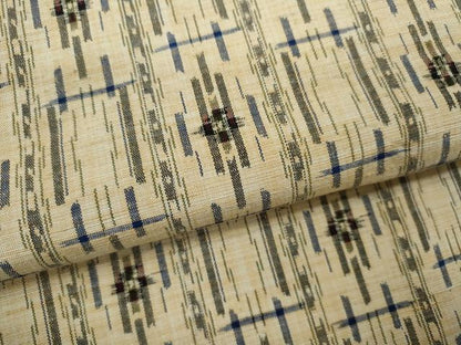 平和屋着物▽上質な紬　単衣　吉祥文　正絹　逸品　CABF3066ze