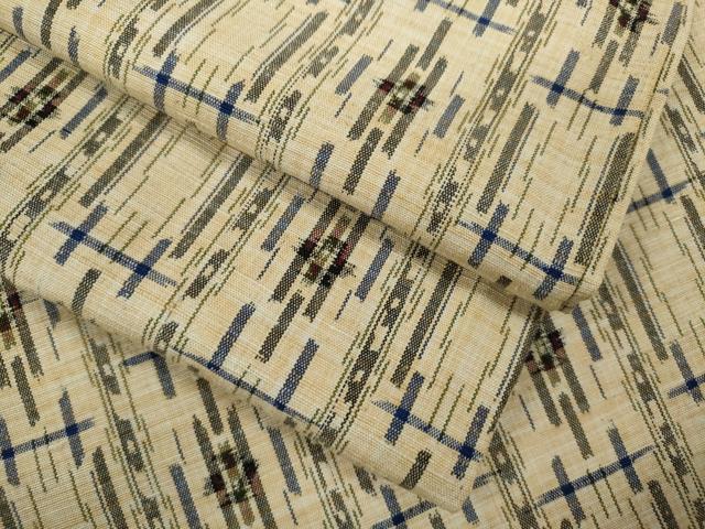 平和屋着物▽上質な紬　単衣　吉祥文　正絹　逸品　CABF3066ze