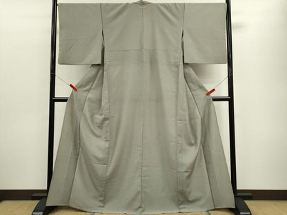 平和屋着物▽江戸小紋　単衣　万筋　潤色×藍鉄色　正絹　逸品　CABF3076ze