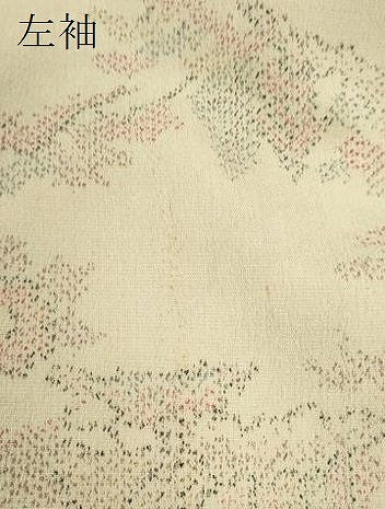 平和屋着物▽本塩沢　単衣　草花文　正絹　逸品　未使用　CABF3077ze
