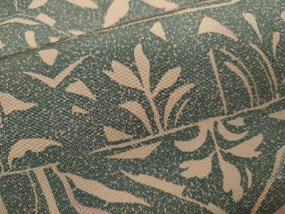 平和屋着物▽上質な小紋　単衣　花唐草文　たたき染め　正絹　逸品　CABF3097ze