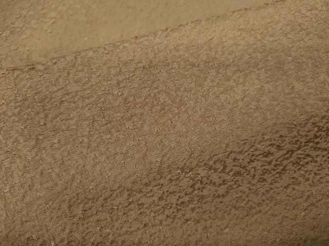 平和屋着物▽上質な色無地　単衣　作家物　紋意匠　柴染色　正絹　逸品　CABF3100ze