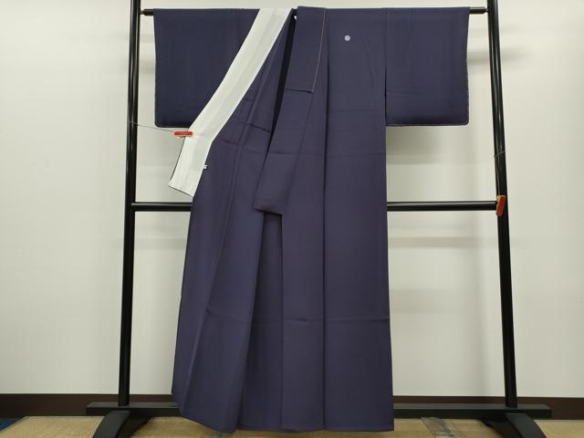 平和屋着物▽上質な色無地　単衣　濃鼠色　正絹　逸品　未使用　CABF3103ze