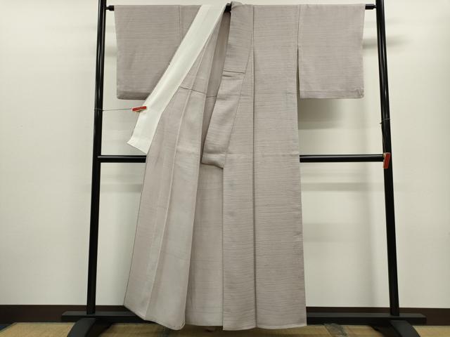 平和屋着物▽上質な小紋　単衣　霞文　正絹　逸品　CABF3119ze