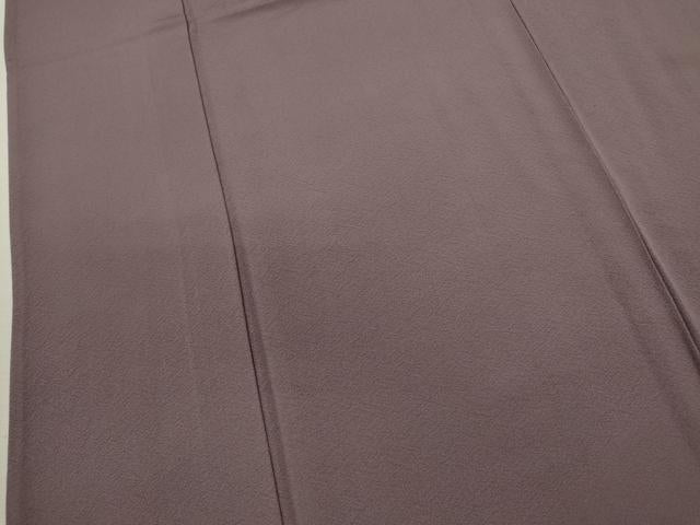 平和屋着物▽上質な色無地　単衣　葡萄鼠色　正絹　逸品　CABF3121ze