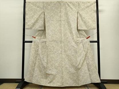 平和屋着物▽上質な紬　単衣　楓尽くし　正絹　逸品　CABF3125ze
