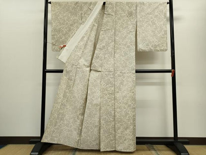 平和屋着物▽上質な紬　単衣　楓尽くし　正絹　逸品　CABF3125ze