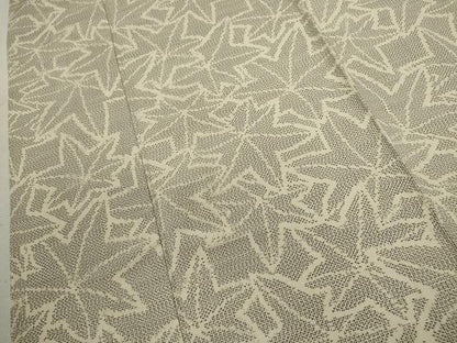 平和屋着物▽上質な紬　単衣　楓尽くし　正絹　逸品　CABF3125ze