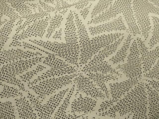 平和屋着物▽上質な紬　単衣　楓尽くし　正絹　逸品　CABF3125ze