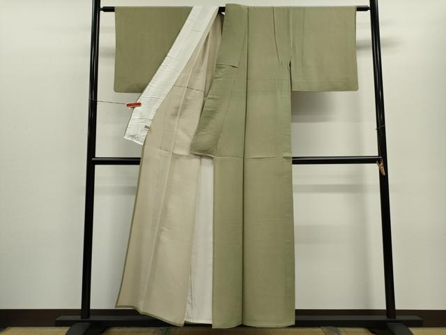 平和屋着物▽江戸小紋　単衣　鮫小紋柄　まるやま扱い　正絹　逸品　CABF3129ze