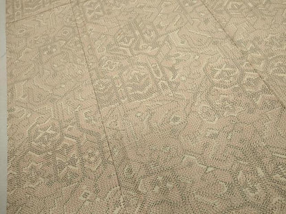 平和屋着物▽上質な紬　単衣　幾何学模様　正絹　逸品　CABF3138ze
