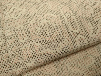 平和屋着物▽上質な紬　単衣　幾何学模様　正絹　逸品　CABF3138ze