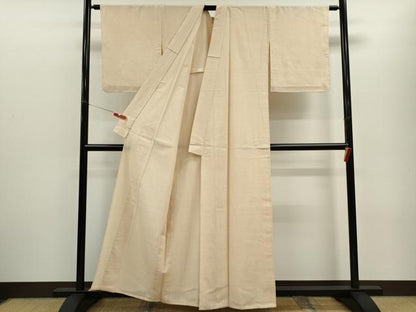 平和屋着物▽本塩沢　単衣　蚊絣　証紙付き　正絹　逸品　CABF3143ze