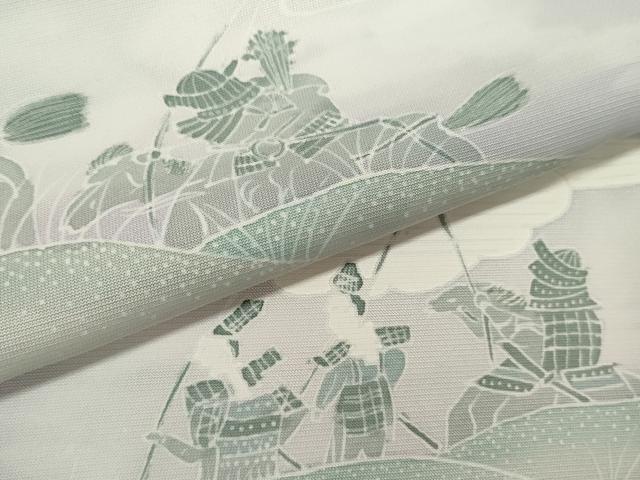 平和屋着物▽訪問着　単衣　刺繍　戦　暈し染め　正絹　逸品　CABF3152ze