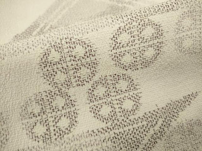平和屋着物▽本塩沢　単衣　幾何学模様　正絹　逸品　CABF3155ze