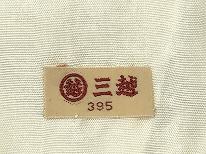 平和屋着物▽上質な小紋　単衣　型染め　吉祥枝花文　三越扱い　正絹　逸品　未使用　CABF3156ze