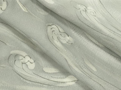 平和屋着物▽上質な小紋　単衣　手描き　墨流し文様　暈し染め　正絹　逸品　CABF3162ze