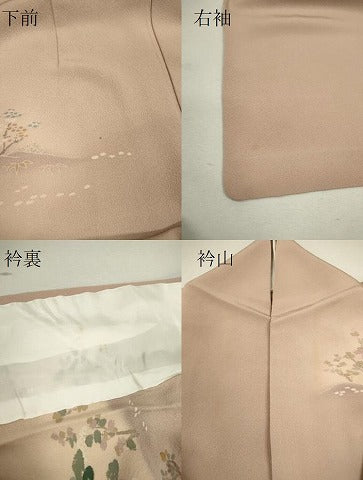 平和屋着物▽訪問着　単衣　風景文　暈し染め　正絹　逸品　CABF3169ze