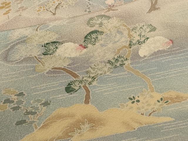 平和屋着物▽訪問着　単衣　風景文　暈し染め　正絹　逸品　CABF3169ze