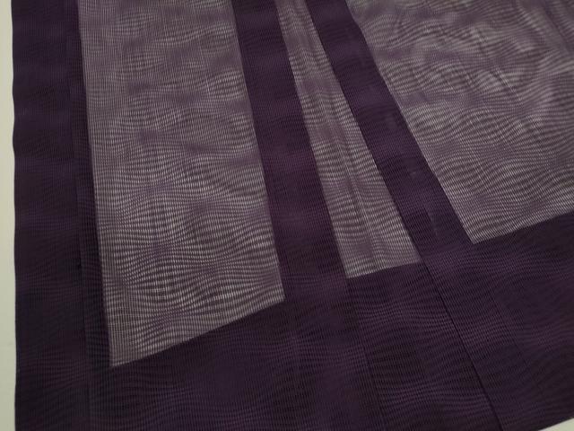 平和屋着物▽羽織　色無地　スリーシーズン　春夏秋　塵除け　変わり絽　紫紺色　正絹　逸品　CABF3172ze
