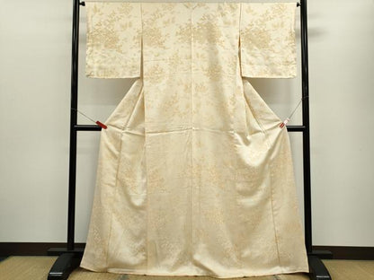 平和屋着物■上質な小紋 籬草花文 金彩 正絹 逸品 未使用 CABF3173ze