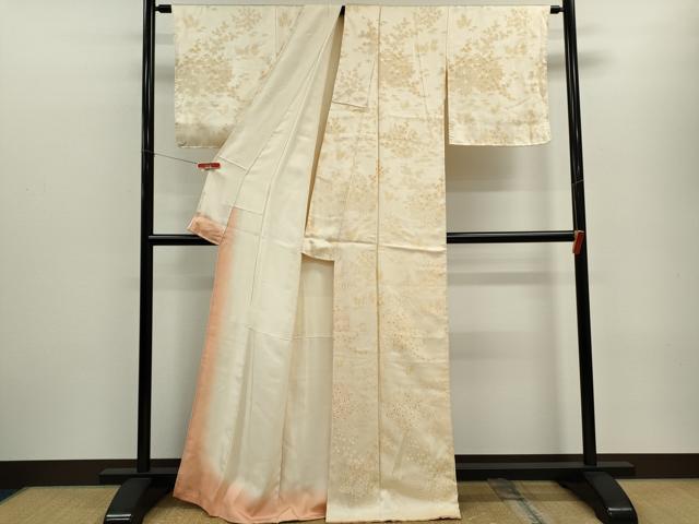 平和屋着物■上質な小紋 籬草花文 金彩 正絹 逸品 未使用 CABF3173ze