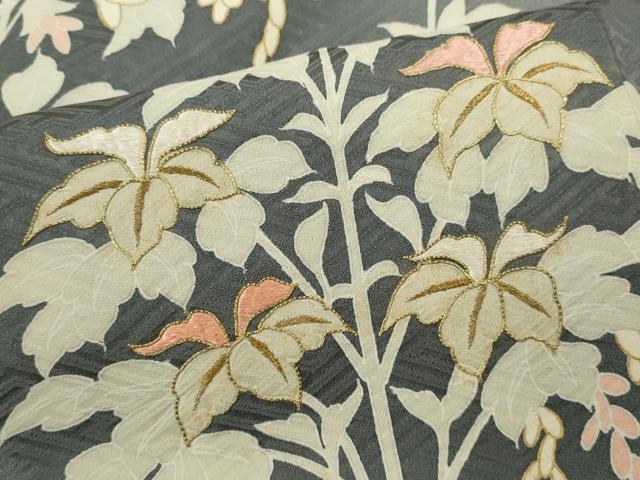 平和屋着物■豪華色留袖 駒刺繍 枝花文 暈し染め 金彩 正絹 逸品 CABF3175ze