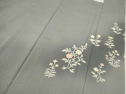 平和屋着物■豪華色留袖 駒刺繍 枝花文 暈し染め 金彩 正絹 逸品 CABF3175ze