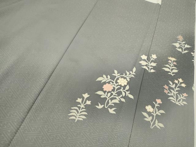 平和屋着物■豪華色留袖 駒刺繍 枝花文 暈し染め 金彩 正絹 逸品 CABF3175ze