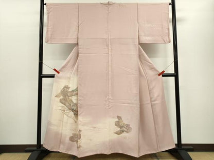 平和屋着物■訪問着　文箱草花文　暈し染め　金銀彩　正絹　逸品　CABF3176ze