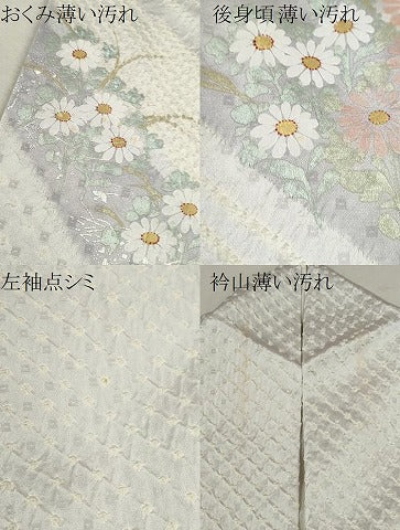 平和屋着物■訪問着 草花文 金銀彩 正絹 逸品 CABF3179ze