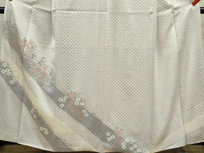 平和屋着物■訪問着 草花文 金銀彩 正絹 逸品 CABF3179ze