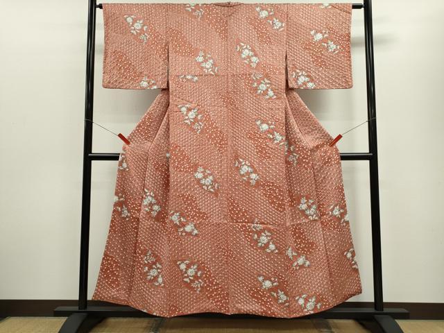 平和屋着物■上質な小紋　辻が花　手描き　絞り　正絹　逸品　CABF3180ze