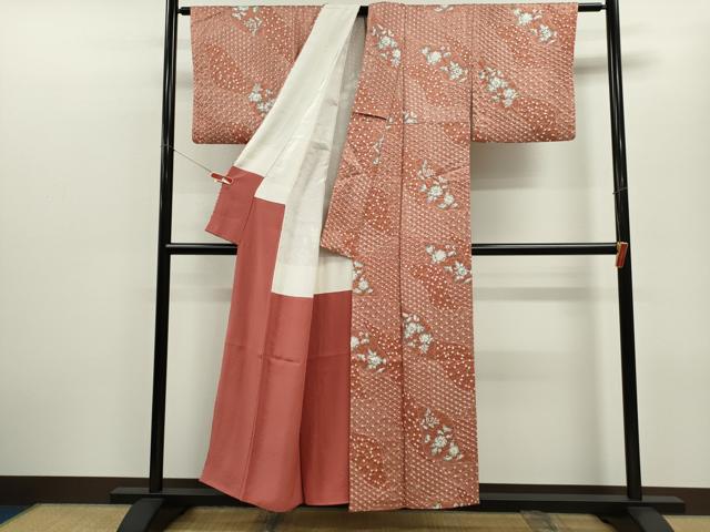 平和屋着物■上質な小紋　辻が花　手描き　絞り　正絹　逸品　CABF3180ze