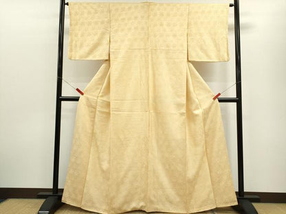 平和屋着物■大変加工の良い総絞り小紋 花地紋 正絹 逸品 CABF3183ze