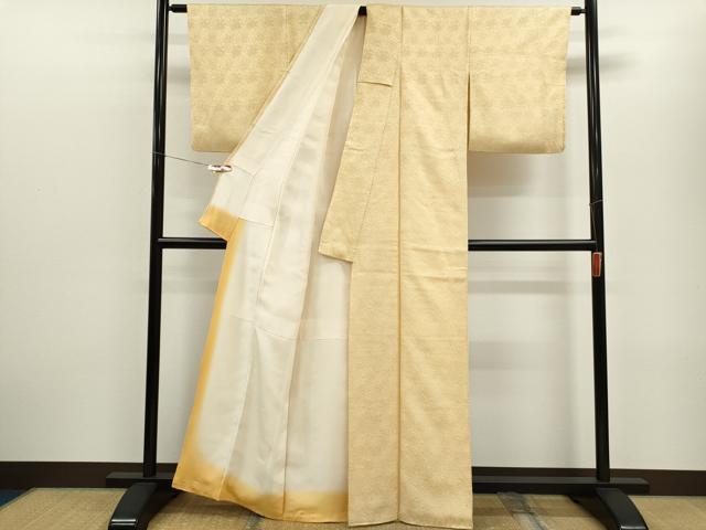 平和屋着物■大変加工の良い総絞り小紋 花地紋 正絹 逸品 CABF3183ze