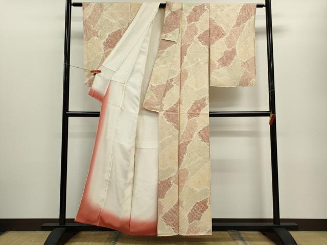 平和屋着物■上質な小紋 総絞り 吉祥文 正絹 逸品 CABF3185ze